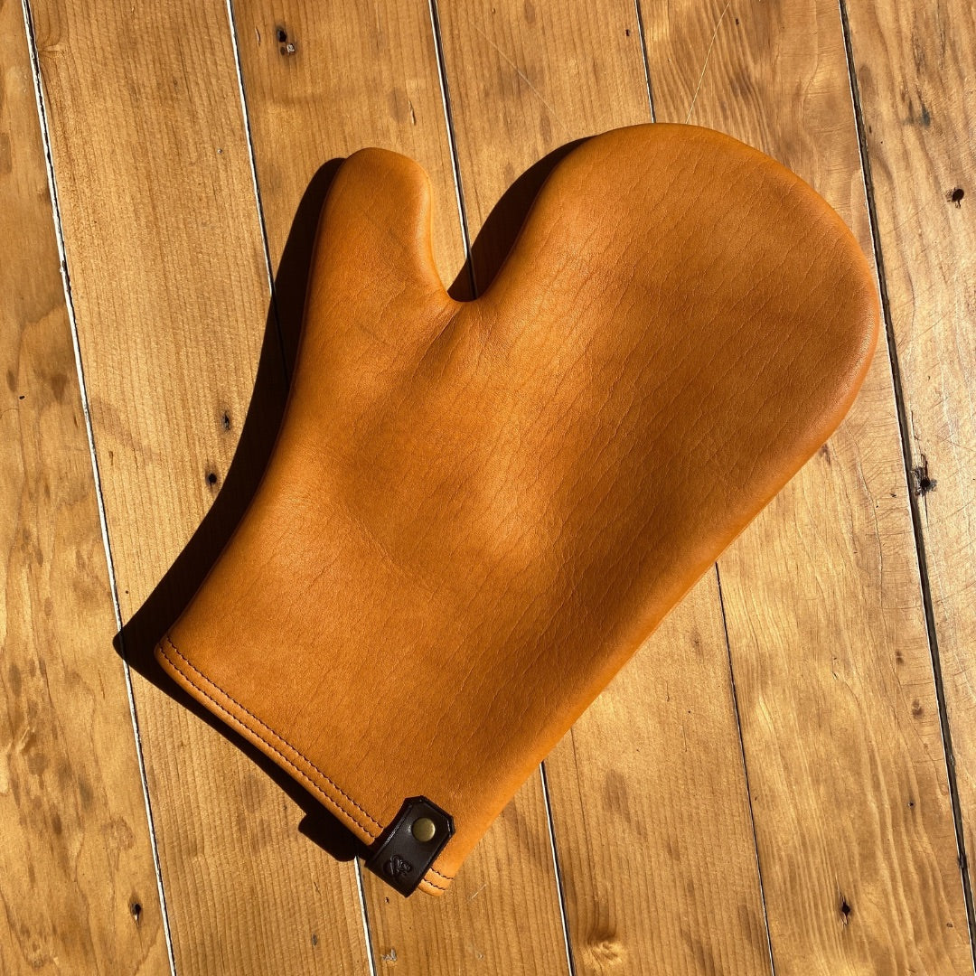 LEATHER OVEN MITT "THE HEAT KEEPER"