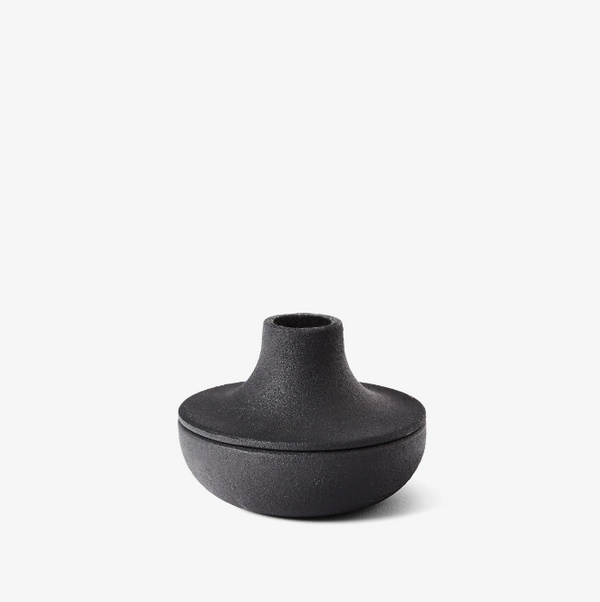 CAST IRON CANDLE HOLDER + INCENSE BURNER